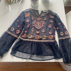 Zara blouse top women